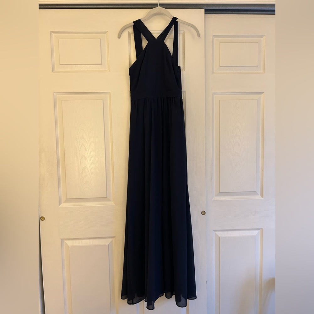 Elegant Navy Blue Maxi Dress